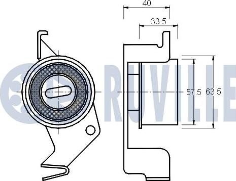 Ruville 540577 - Натяжной ролик, зубчатый ремень ГРМ autospares.lv