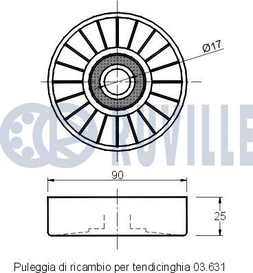 Ruville 540624 - Ролик, поликлиновый ремень autospares.lv