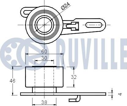 Ruville 540054 - Натяжной ролик, зубчатый ремень ГРМ autospares.lv