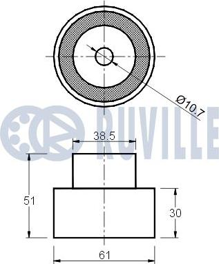 Ruville 540060 - Направляющий ролик, зубчатый ремень ГРМ autospares.lv