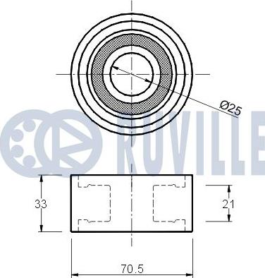 Ruville 540006 - Направляющий ролик, зубчатый ремень ГРМ autospares.lv