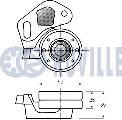 Ruville 540089 - Натяжной ролик, зубчатый ремень ГРМ autospares.lv