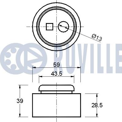 Ruville 540082 - Натяжной ролик, зубчатый ремень ГРМ autospares.lv