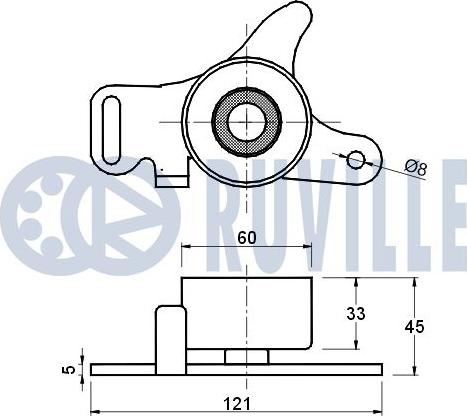 Ruville 540034 - Натяжной ролик, зубчатый ремень ГРМ autospares.lv