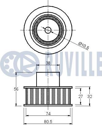 Ruville 540028 - Направляющий ролик, зубчатый ремень ГРМ autospares.lv