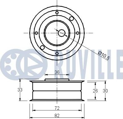 Ruville 540071 - Натяжной ролик, зубчатый ремень ГРМ autospares.lv