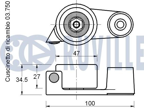 Ruville 540194 - Натяжной ролик, зубчатый ремень ГРМ autospares.lv