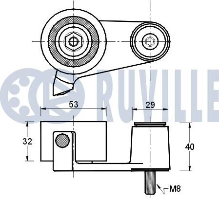 Ruville 540191 - Натяжной ролик, зубчатый ремень ГРМ autospares.lv