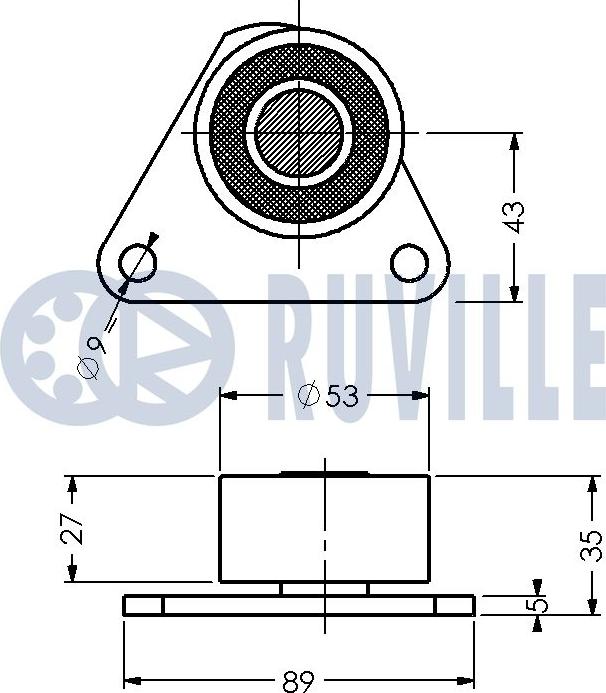 Ruville 540193 - Направляющий ролик, зубчатый ремень ГРМ autospares.lv