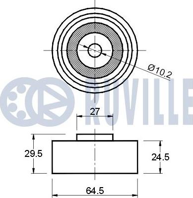 Ruville 540192 - Направляющий ролик, зубчатый ремень ГРМ autospares.lv