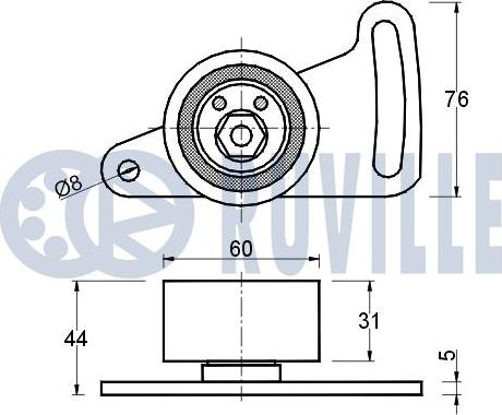 Ruville 540148 - Натяжной ролик, зубчатый ремень ГРМ autospares.lv