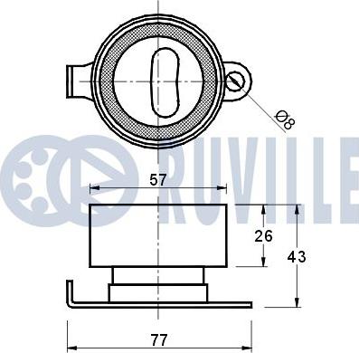 Ruville 540124 - Натяжной ролик, зубчатый ремень ГРМ autospares.lv