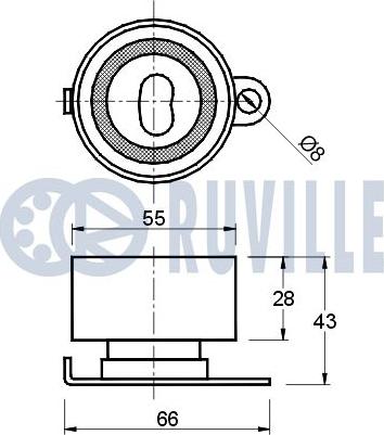 Ruville 540127 - Натяжной ролик, зубчатый ремень ГРМ autospares.lv