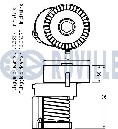 Ruville 540353 - Натяжитель, поликлиновый ремень autospares.lv