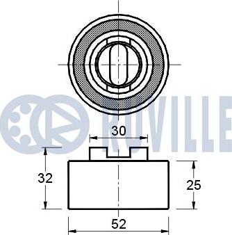 Ruville 540300 - Натяжной ролик, зубчатый ремень ГРМ autospares.lv