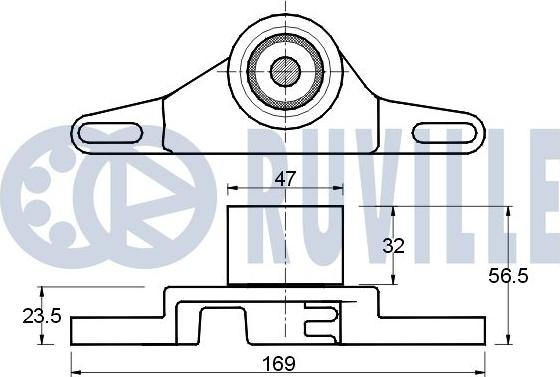 Ruville 540302 - Натяжной ролик, зубчатый ремень ГРМ autospares.lv