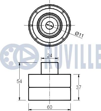 Ruville 540315 - Направляющий ролик, зубчатый ремень ГРМ autospares.lv