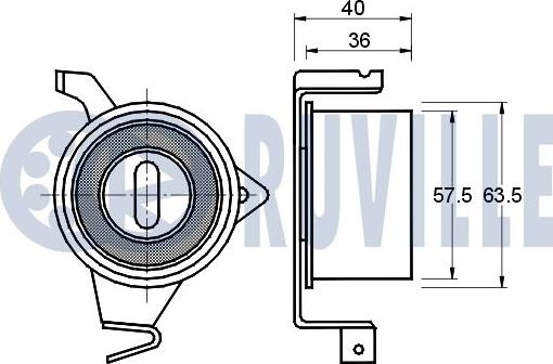 Ruville 540313 - Натяжной ролик, зубчатый ремень ГРМ autospares.lv