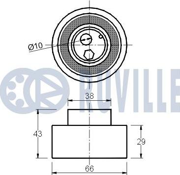 Ruville 540317 - Натяжной ролик, зубчатый ремень ГРМ autospares.lv