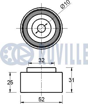 Ruville 540383 - Направляющий ролик, зубчатый ремень ГРМ autospares.lv
