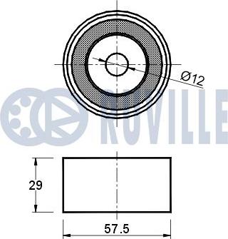 Ruville 540324 - Направляющий ролик, зубчатый ремень ГРМ autospares.lv