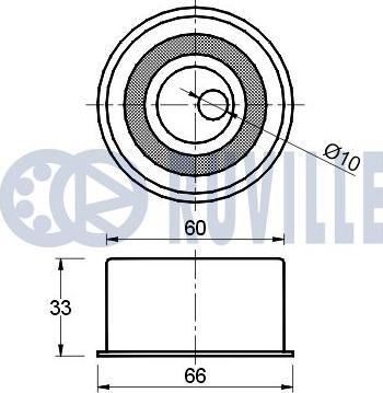 Ruville 540376 - Натяжной ролик, зубчатый ремень ГРМ autospares.lv