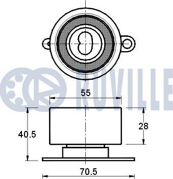 Ruville 540373 - Натяжной ролик, зубчатый ремень ГРМ autospares.lv