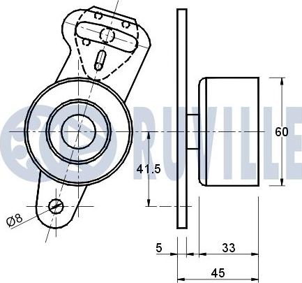 Ruville 540268 - Натяжной ролик, зубчатый ремень ГРМ autospares.lv