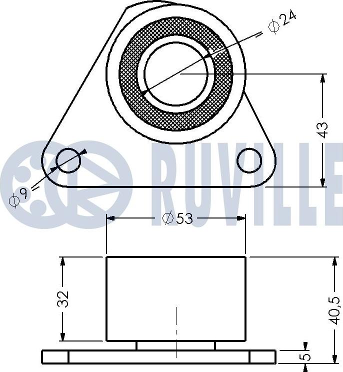 Ruville 540279 - Натяжной ролик, зубчатый ремень ГРМ autospares.lv