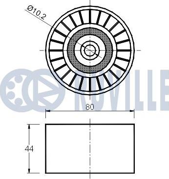 Ruville 540751 - Ролик, поликлиновый ремень autospares.lv