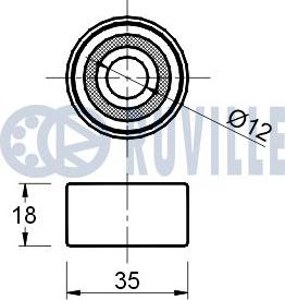 Ruville 540786 - Направляющий ролик, зубчатый ремень ГРМ autospares.lv