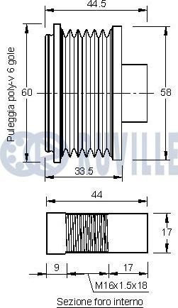 Ruville 541941 - Шкив генератора, муфта autospares.lv