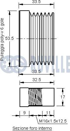 Ruville 541913 - Шкив генератора, муфта autospares.lv