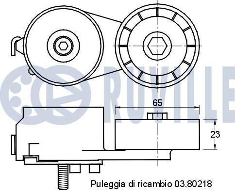 Ruville 541495 - Натяжитель, поликлиновый ремень autospares.lv