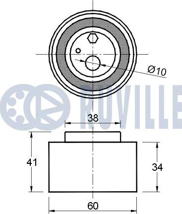 Ruville 541445 - Натяжной ролик, зубчатый ремень ГРМ autospares.lv