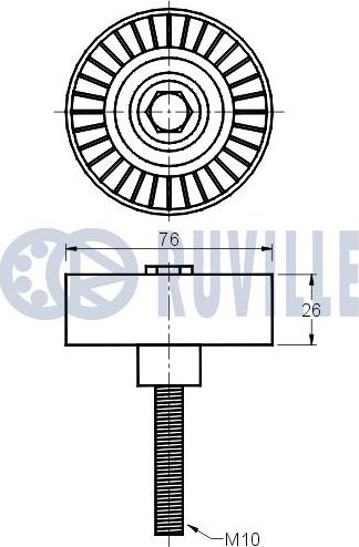 Ruville 541478 - Ролик, поликлиновый ремень autospares.lv