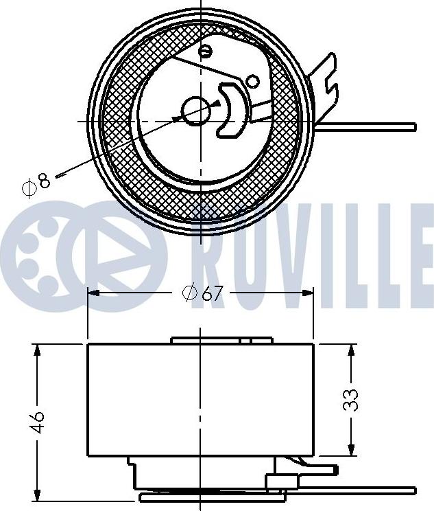 Ruville 541583 - Натяжной ролик, зубчатый ремень ГРМ autospares.lv