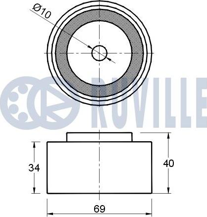 Ruville 541607 - Направляющий ролик, зубчатый ремень ГРМ autospares.lv