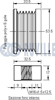 Ruville 541689 - Шкив генератора, муфта autospares.lv