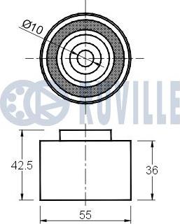 Ruville 541682 - Направляющий ролик, зубчатый ремень ГРМ autospares.lv
