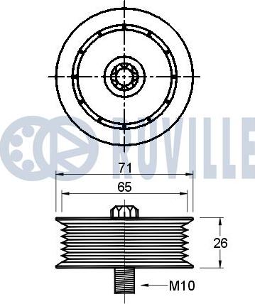 Ruville 541624 - Ролик, поликлиновый ремень autospares.lv