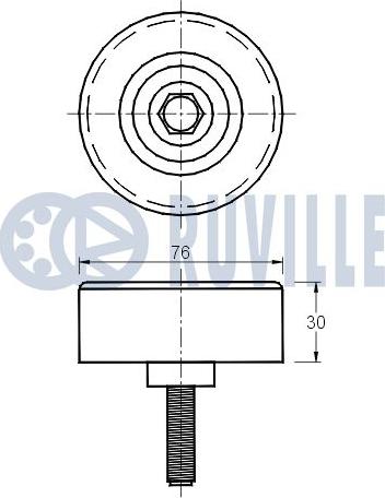 Ruville 541670 - Ролик, поликлиновый ремень autospares.lv