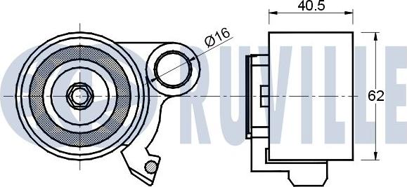 Ruville 541049 - Натяжной ролик, зубчатый ремень ГРМ autospares.lv