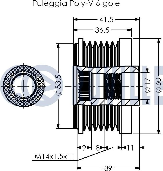 Ruville 541042 - Шкив генератора, муфта autospares.lv