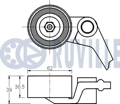 Ruville 541051 - Натяжной ролик, зубчатый ремень ГРМ autospares.lv