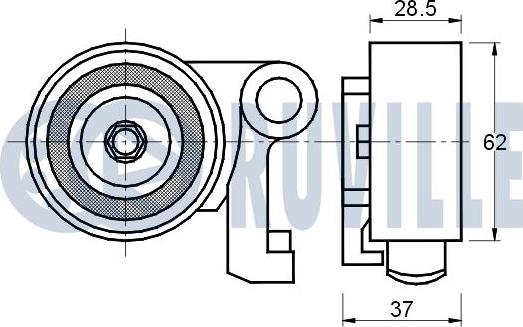 Ruville 541018 - Натяжной ролик, зубчатый ремень ГРМ autospares.lv