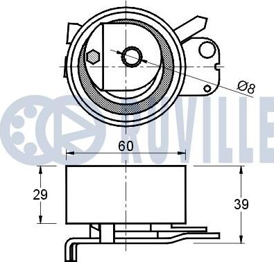 Ruville 541081 - Натяжной ролик, зубчатый ремень ГРМ autospares.lv