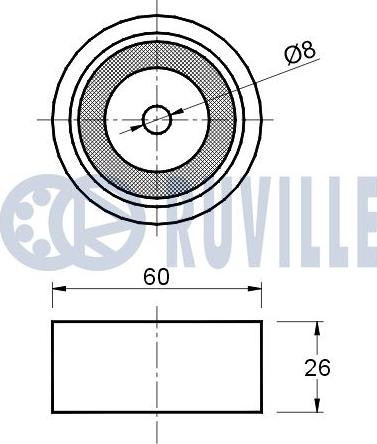 Ruville 541190 - Ролик, поликлиновый ремень autospares.lv