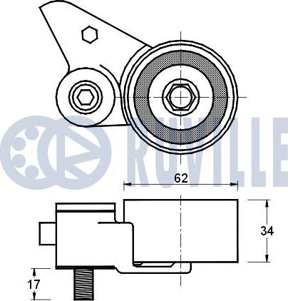 Ruville 541109 - Натяжной ролик, зубчатый ремень ГРМ autospares.lv