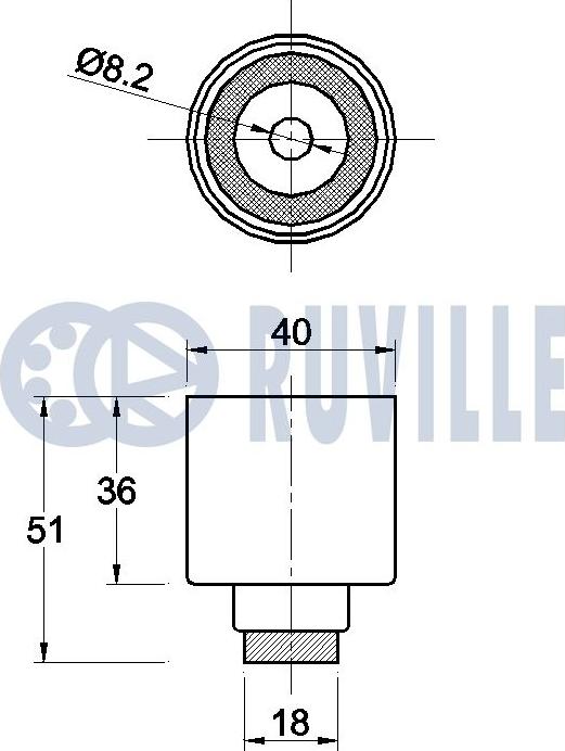 Ruville 541105 - Направляющий ролик, зубчатый ремень ГРМ autospares.lv